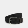 braided belt with leather details