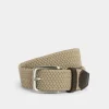 braided belt with leather details