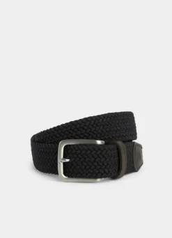 braided belt with leather details