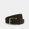 braided belt with leather details