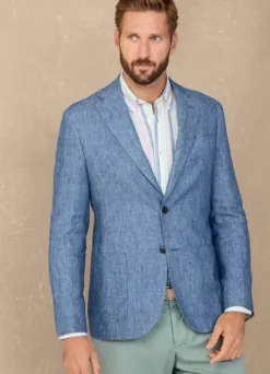 chambray linen blazer
