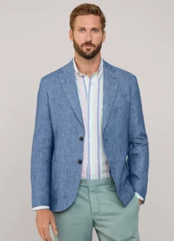 chambray linen blazer