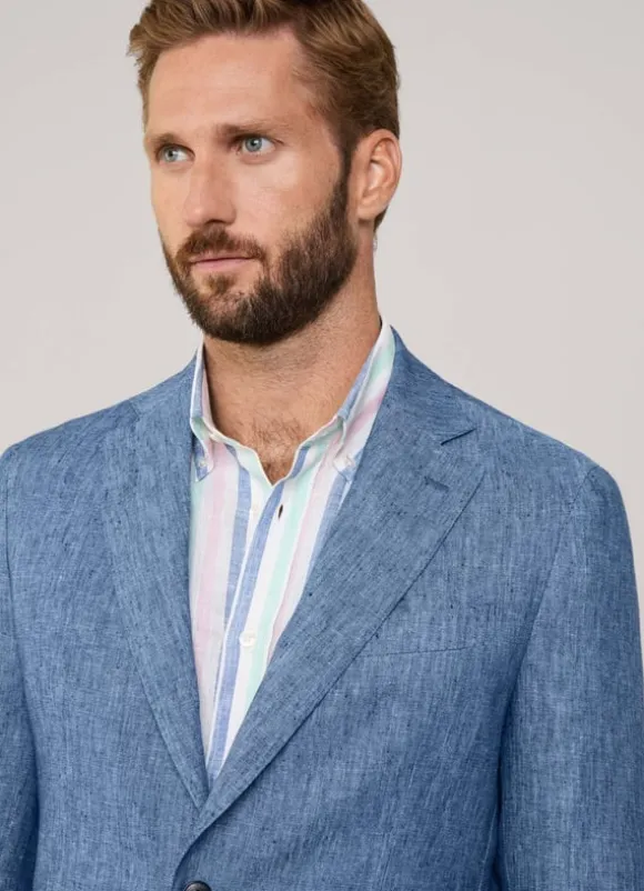 chambray linen blazer