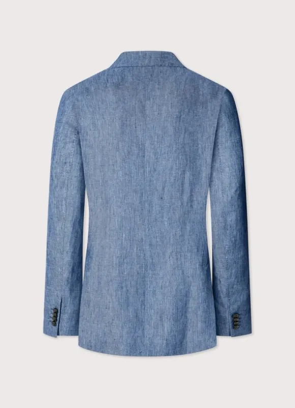 chambray linen blazer