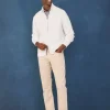classic fit gabardine trousers