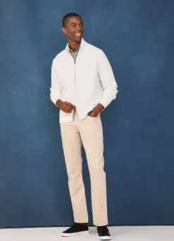 classic fit gabardine trousers