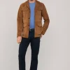 classic fit gabardine trousers
