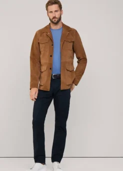 classic fit gabardine trousers