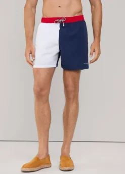 colour block swim shorts