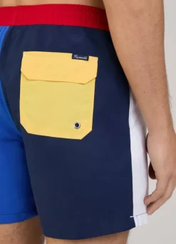 colour block swim shorts