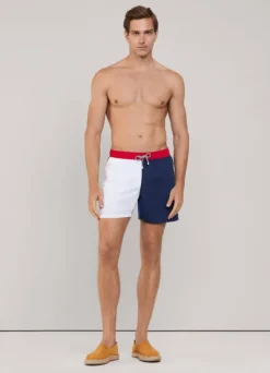 colour block swim shorts