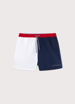 colour block swim shorts