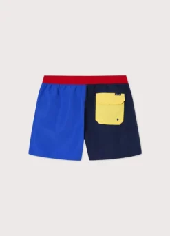 colour block swim shorts