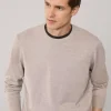 cotton silk crew neck jumper