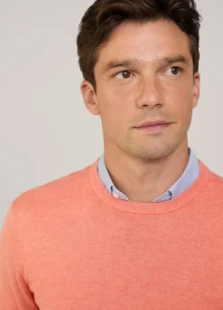 cotton silk crew neck jumper
