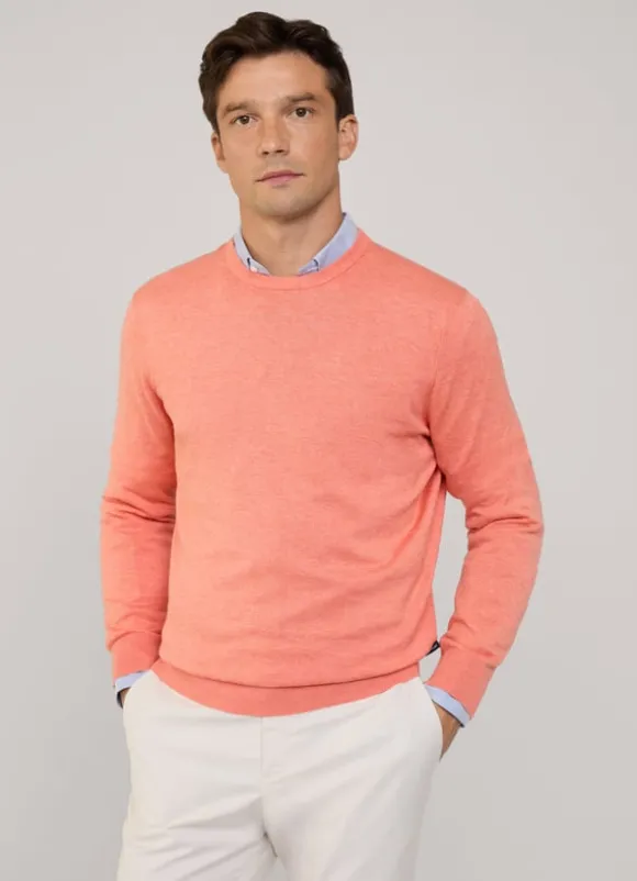 cotton silk crew neck jumper