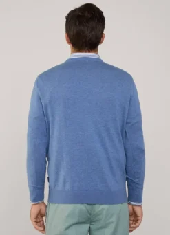 cotton silk crew neck jumper