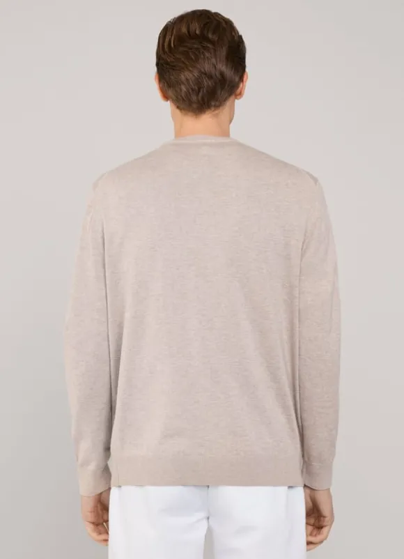 cotton silk crew neck jumper