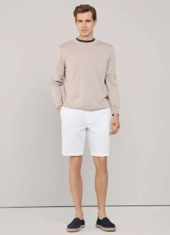 cotton silk crew neck jumper