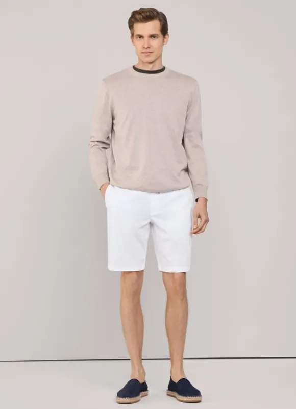 cotton silk crew neck jumper