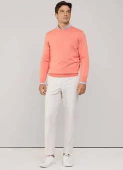cotton silk crew neck jumper