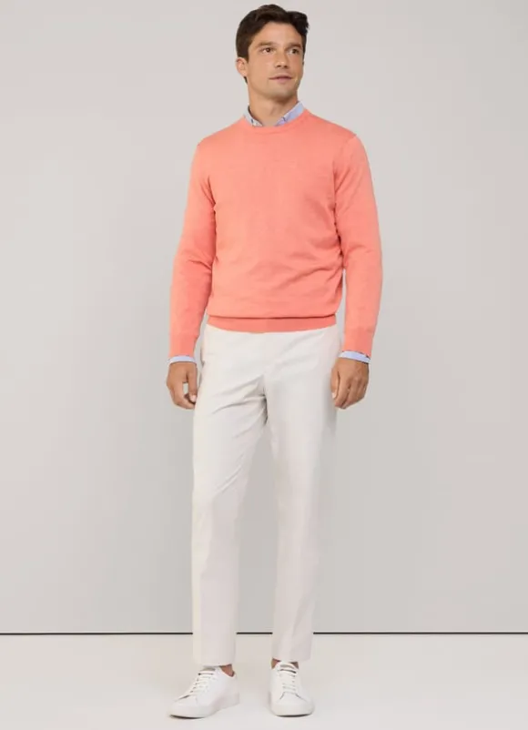 cotton silk crew neck jumper