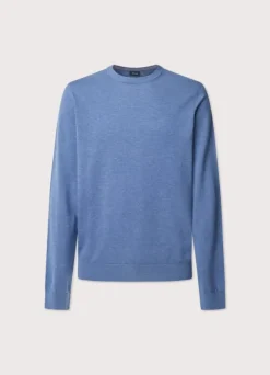 cotton silk crew neck jumper