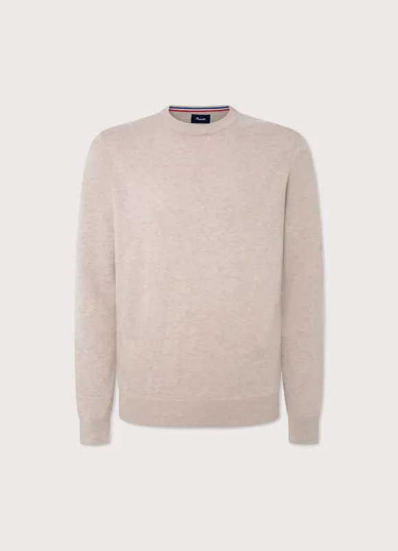 cotton silk crew neck jumper