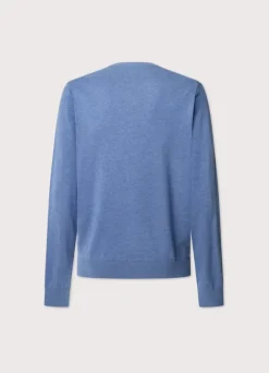 cotton silk crew neck jumper