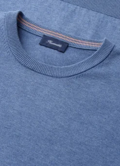 cotton silk crew neck jumper