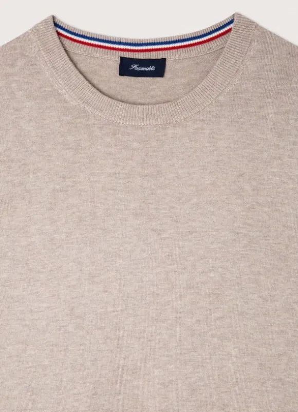 cotton silk crew neck jumper