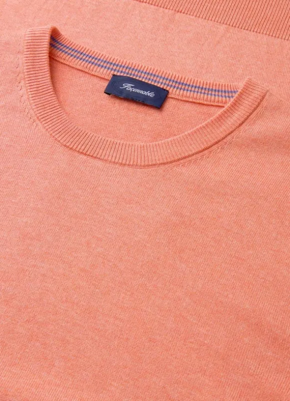 cotton silk crew neck jumper