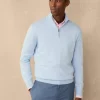 cotton silk half zip jumper