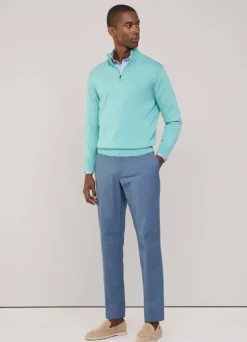 cotton silk half zip jumper