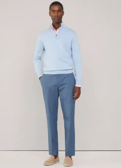 cotton silk half zip jumper