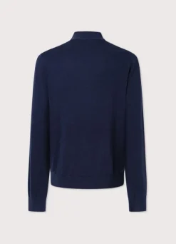 cotton silk half zip jumper