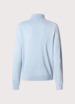 cotton silk half zip jumper