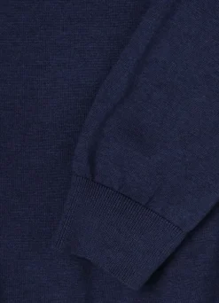 cotton silk half zip jumper
