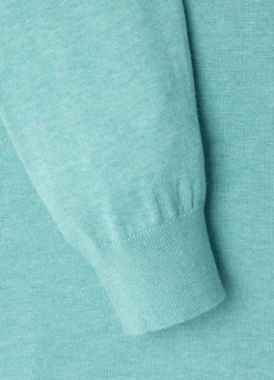 cotton silk half zip jumper