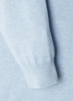 cotton silk half zip jumper