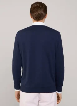 cotton silk v neck jumper