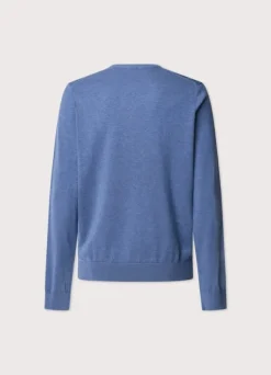 cotton silk v neck jumper