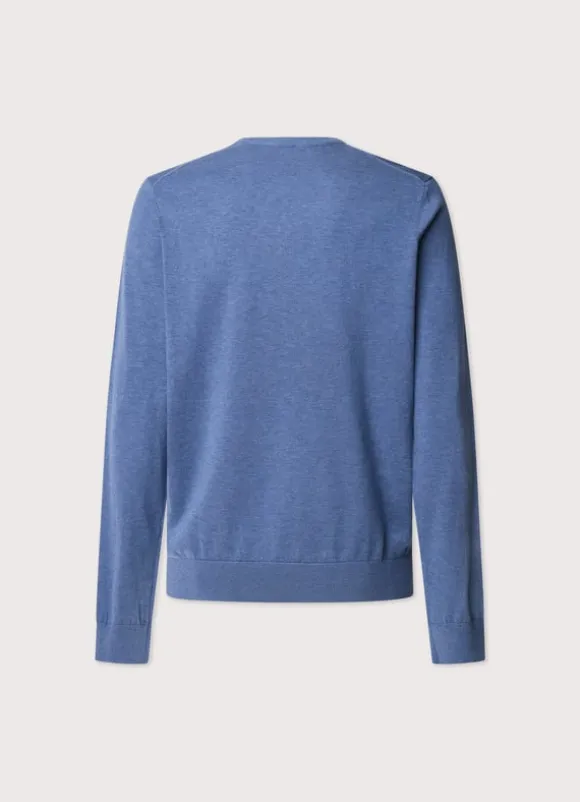 cotton silk v neck jumper