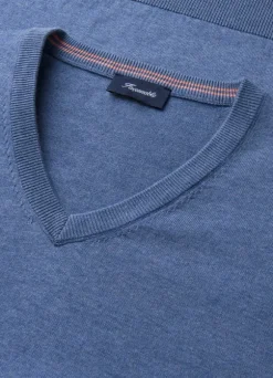 cotton silk v neck jumper