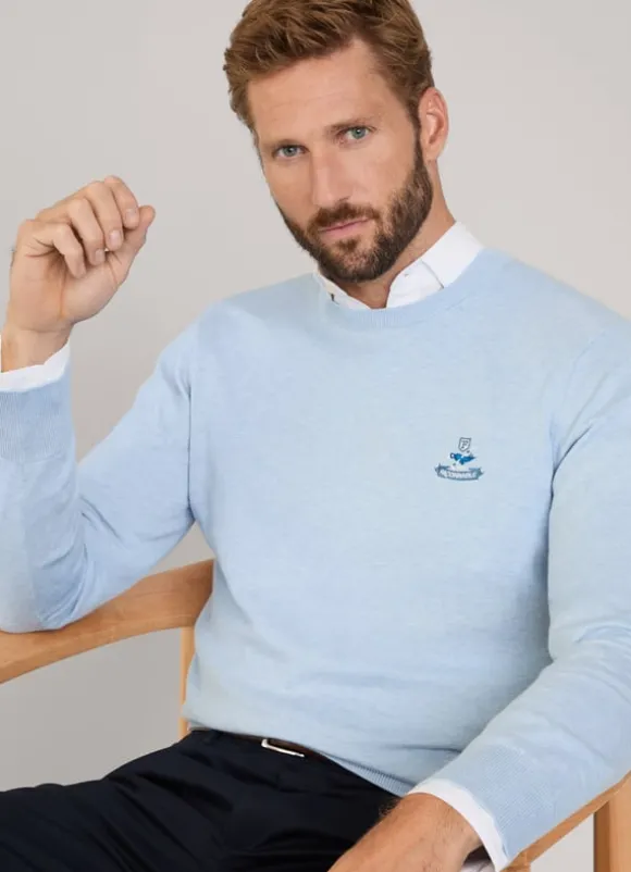 embroidered bird crew neck jumper