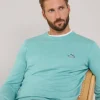 embroidered bird crew neck jumper