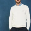 embroidered bird crew neck jumper