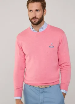 embroidered bird crew neck jumper