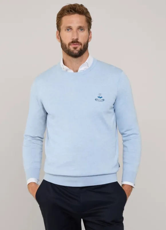 embroidered bird crew neck jumper