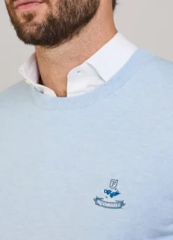 embroidered bird crew neck jumper
